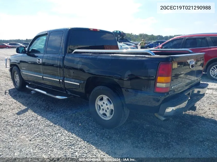 2002 Chevrolet Silverado 1500 Ls VIN: 2GCEC19T021290988 Lot: 40549865