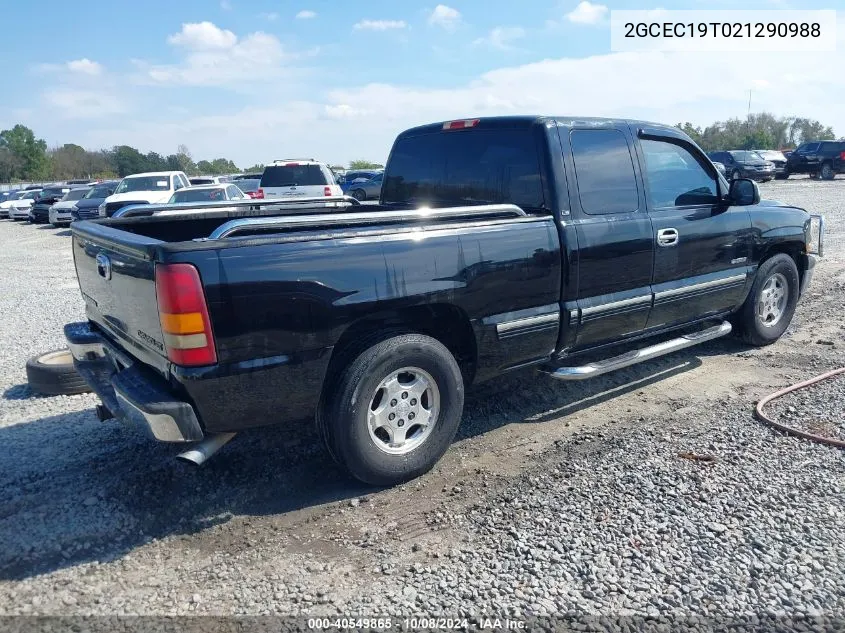 2GCEC19T021290988 2002 Chevrolet Silverado 1500 Ls