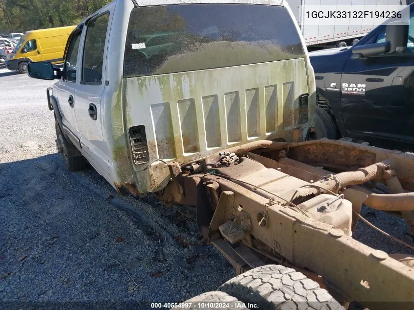 2002 Chevrolet Silverado 3500 VIN: 1GCJK33132F194236 Lot: 40554997