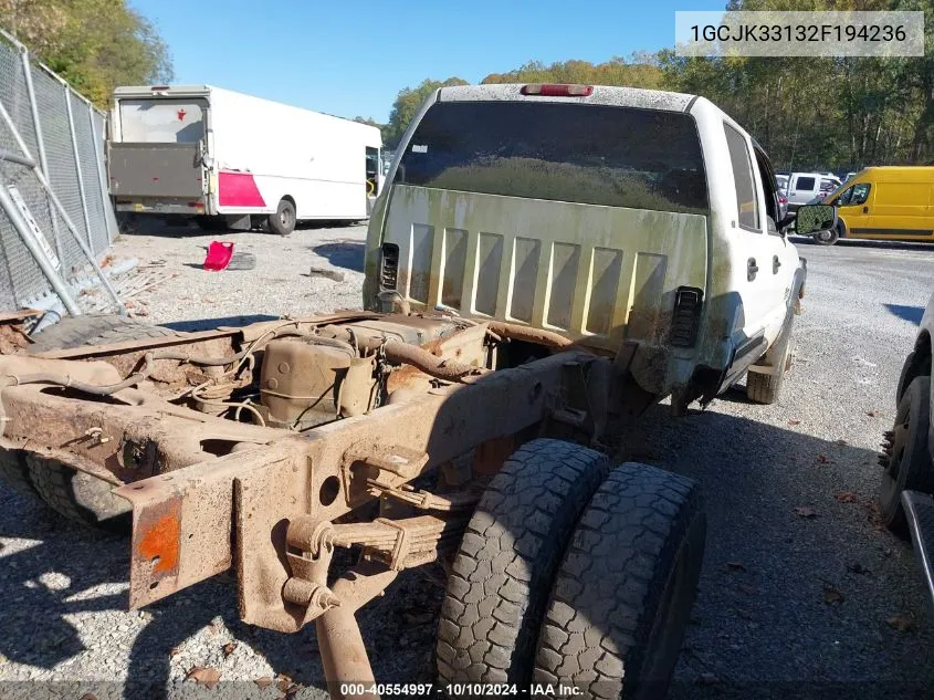 2002 Chevrolet Silverado 3500 VIN: 1GCJK33132F194236 Lot: 40554997