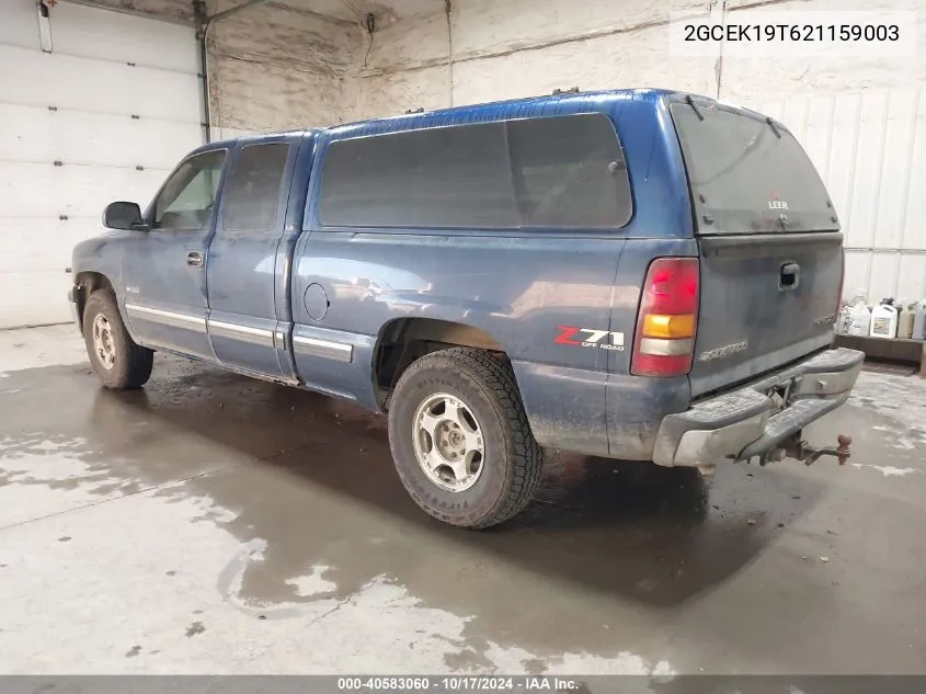 2GCEK19T621159003 2002 Chevrolet Silverado K1500