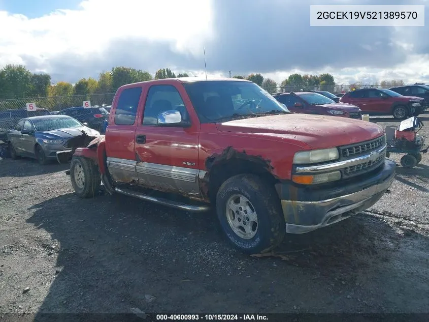 2002 Chevrolet Silverado 1500 Ls VIN: 2GCEK19V521389570 Lot: 40600993