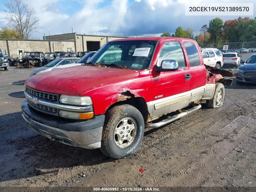 2002 Chevrolet Silverado 1500 Ls VIN: 2GCEK19V521389570 Lot: 40600993