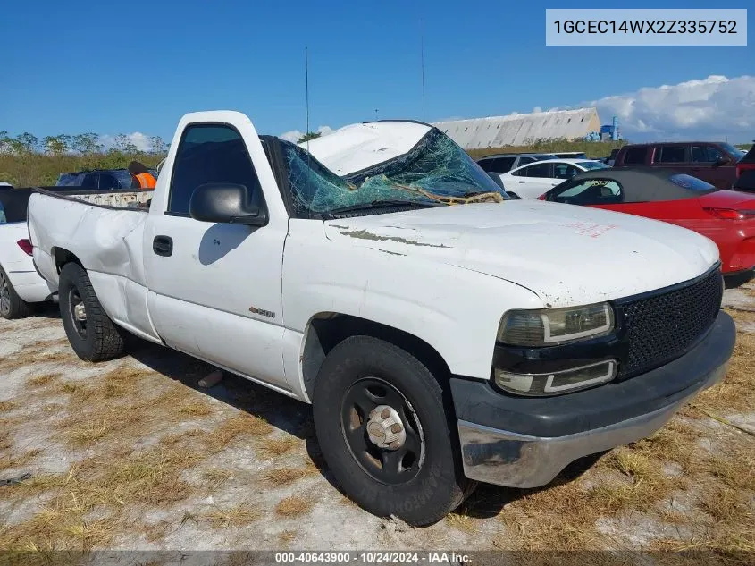 1GCEC14WX2Z335752 2002 Chevrolet Silverado 1500