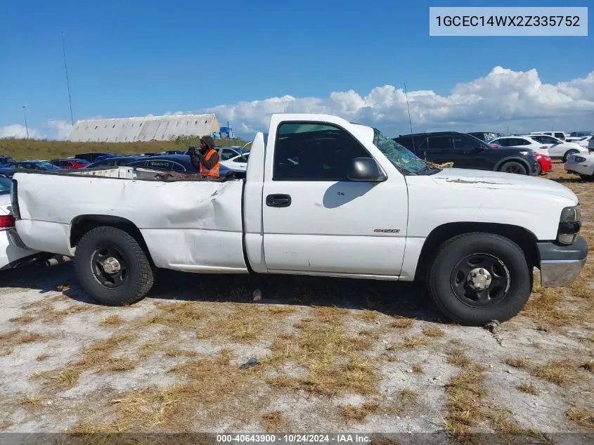 2002 Chevrolet Silverado 1500 VIN: 1GCEC14WX2Z335752 Lot: 40643900