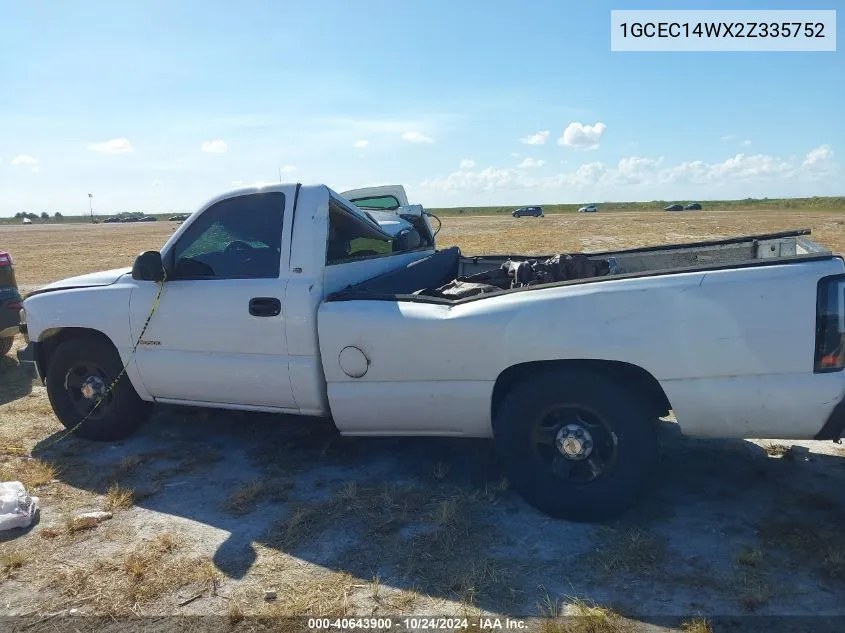 2002 Chevrolet Silverado 1500 VIN: 1GCEC14WX2Z335752 Lot: 40643900