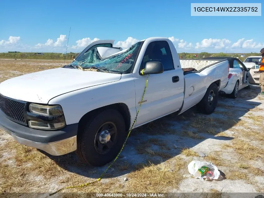 1GCEC14WX2Z335752 2002 Chevrolet Silverado 1500