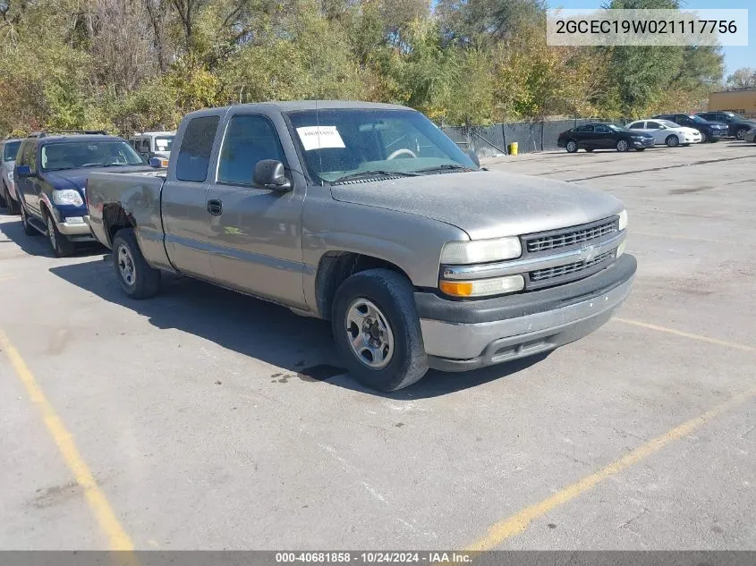 2002 Chevrolet Silverado 1500 VIN: 2GCEC19W021117756 Lot: 40681858