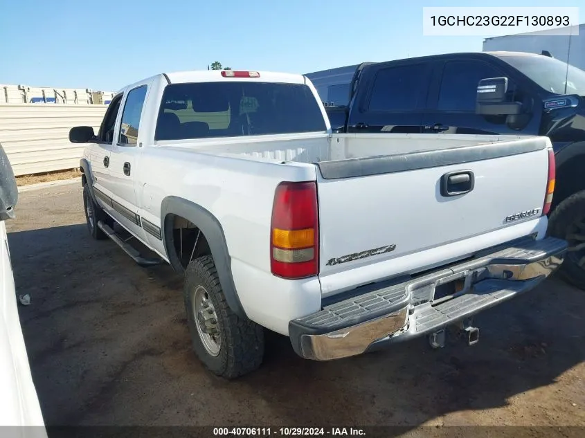 2002 Chevrolet Silverado 2500Hd Ls VIN: 1GCHC23G22F130893 Lot: 40706111