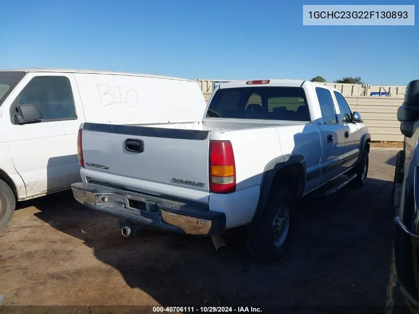 2002 Chevrolet Silverado 2500Hd Ls VIN: 1GCHC23G22F130893 Lot: 40706111