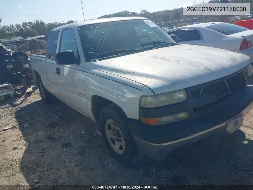 2002 Chevrolet Silverado 1500 VIN: 2GCEC19V721178030 Lot: 40724747