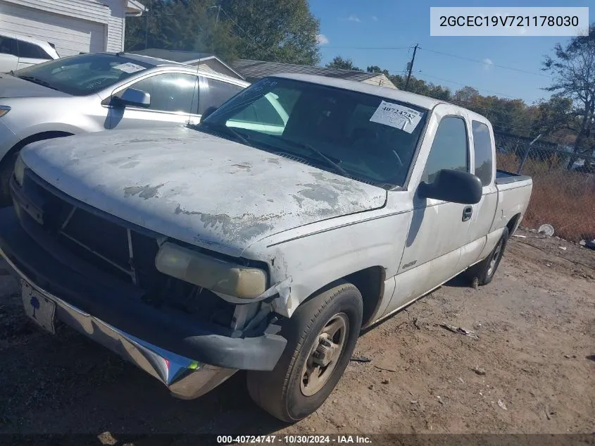 2002 Chevrolet Silverado 1500 VIN: 2GCEC19V721178030 Lot: 40724747