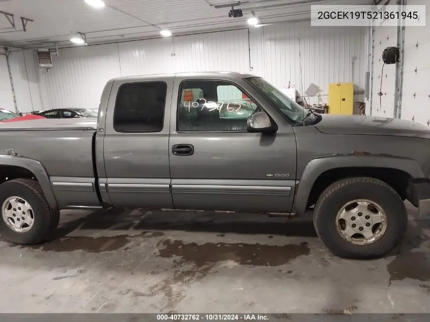 2002 Chevrolet Silverado 1500 Ls VIN: 2GCEK19T521361945 Lot: 40732762