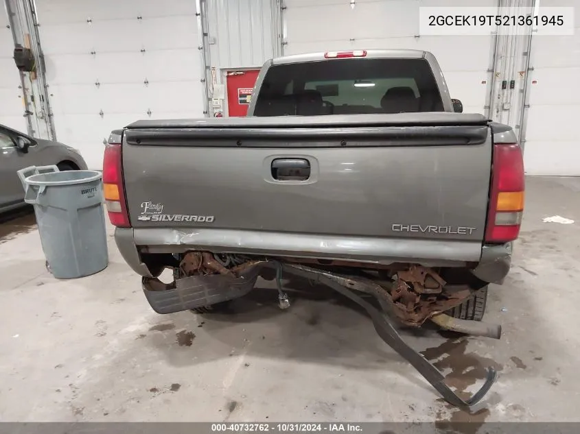 2GCEK19T521361945 2002 Chevrolet Silverado 1500 Ls