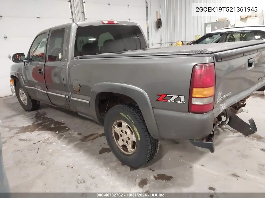 2002 Chevrolet Silverado 1500 Ls VIN: 2GCEK19T521361945 Lot: 40732762