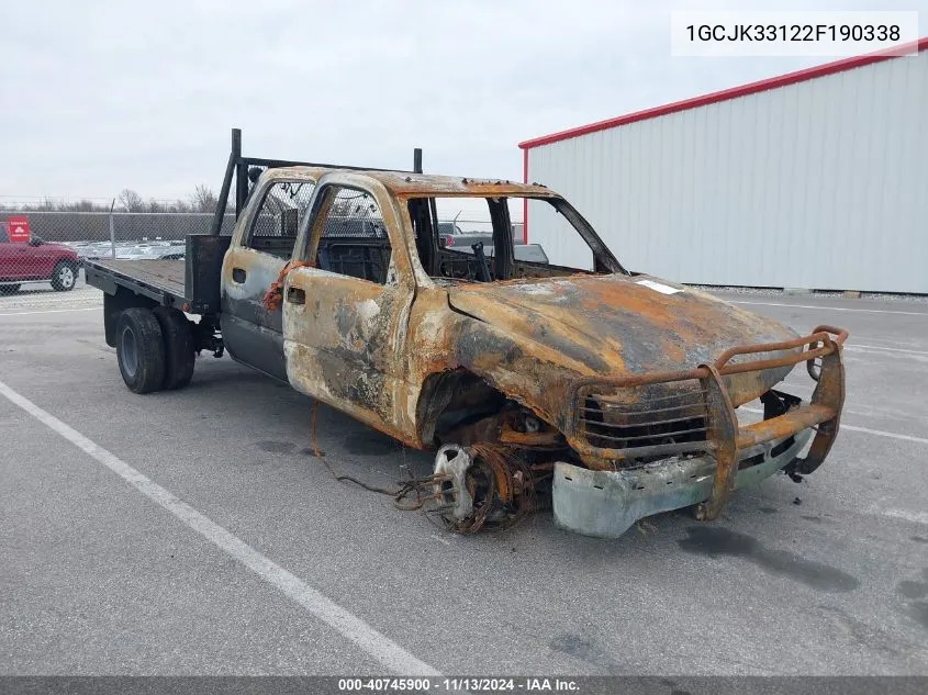 2002 Chevrolet Silverado 3500 Lt VIN: 1GCJK33122F190338 Lot: 40745900