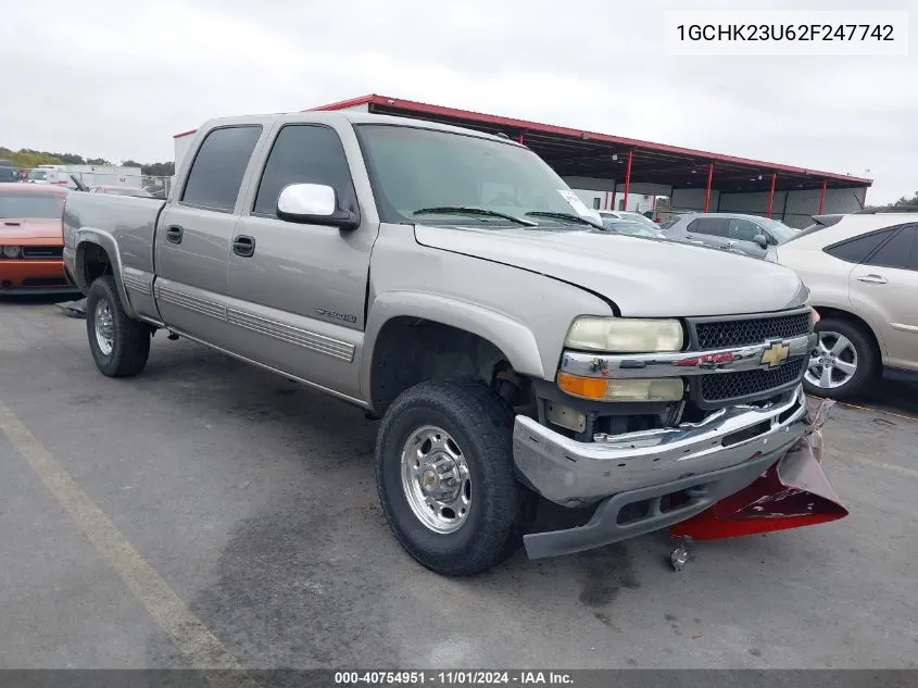 2002 Chevrolet Silverado 2500Hd Lt VIN: 1GCHK23U62F247742 Lot: 40754951