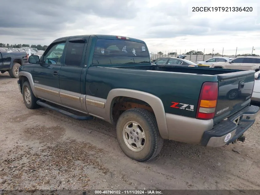 2002 Chevrolet Silverado 1500 Ls VIN: 2GCEK19T921336420 Lot: 40790102