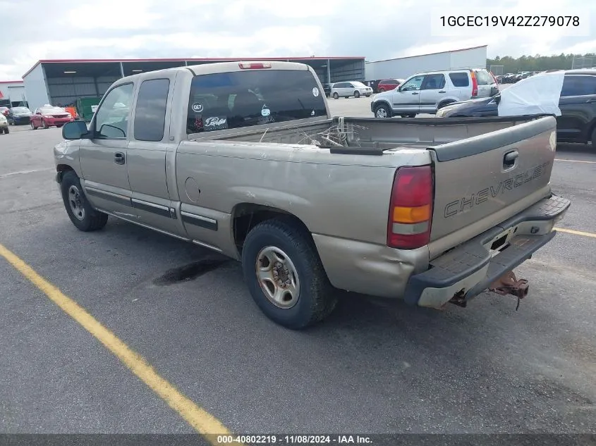 2002 Chevrolet Silverado 1500 VIN: 1GCEC19V42Z279078 Lot: 40802219