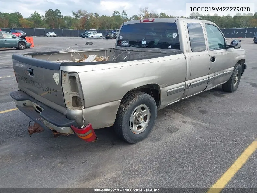 2002 Chevrolet Silverado 1500 VIN: 1GCEC19V42Z279078 Lot: 40802219