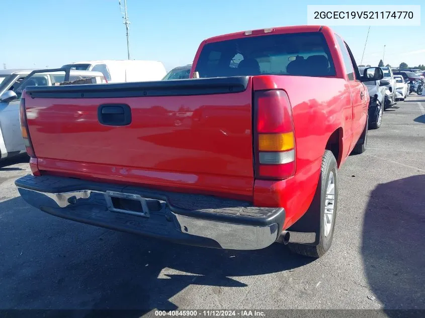 2GCEC19V521174770 2002 Chevrolet Silverado 1500 Ls