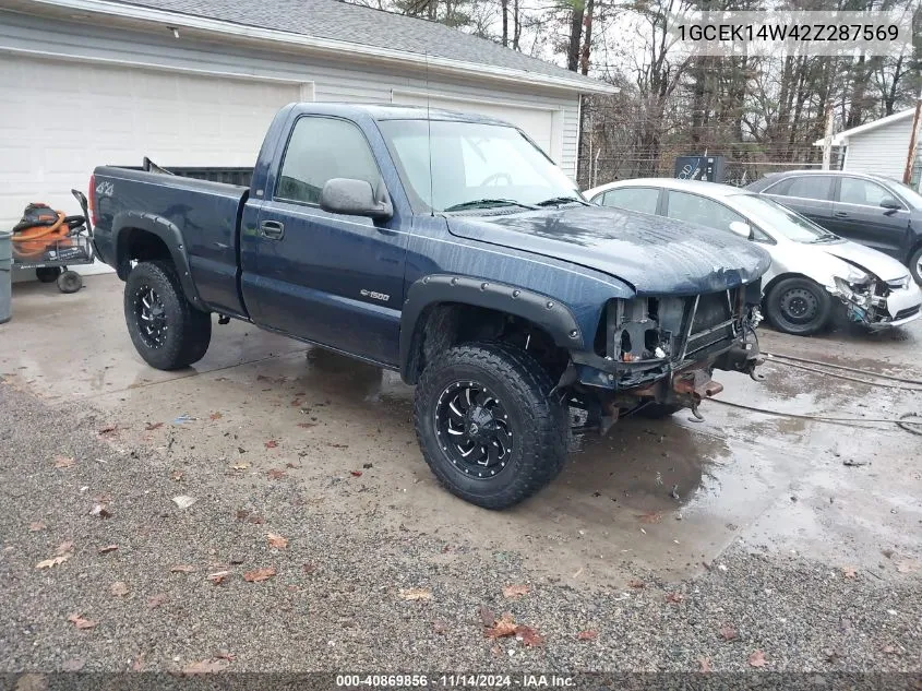 2002 Chevrolet Silverado 1500 VIN: 1GCEK14W42Z287569 Lot: 40869856