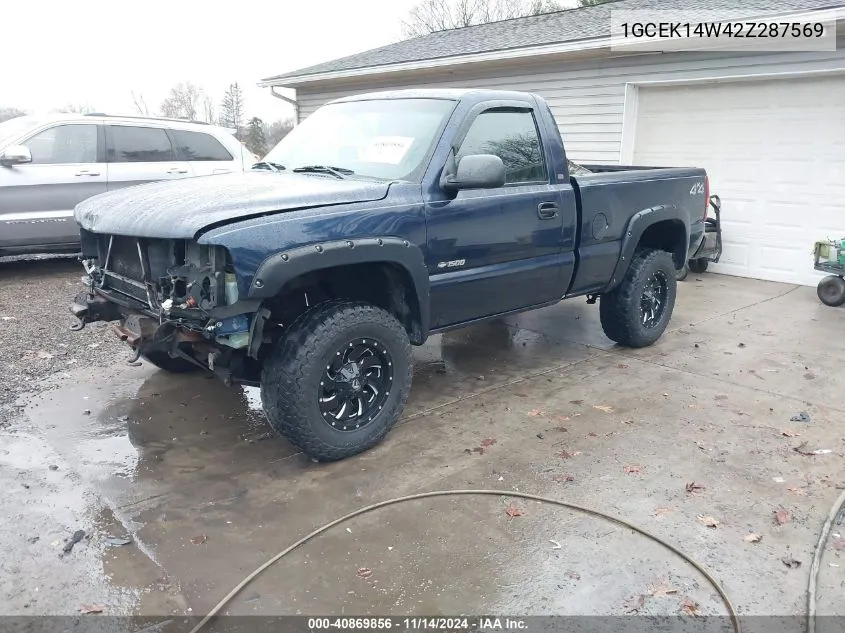 2002 Chevrolet Silverado 1500 VIN: 1GCEK14W42Z287569 Lot: 40869856