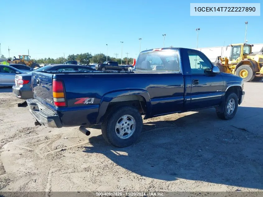 2002 Chevrolet Silverado 1500 Ls VIN: 1GCEK14T72Z227890 Lot: 40917525