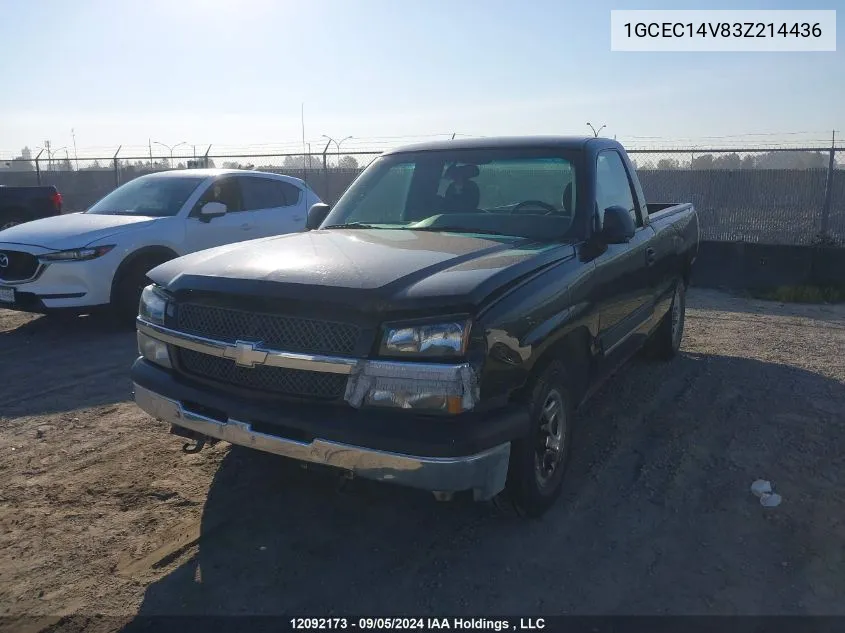 2003 Chevrolet Silverado 1500 VIN: 1GCEC14V83Z214436 Lot: 12092173