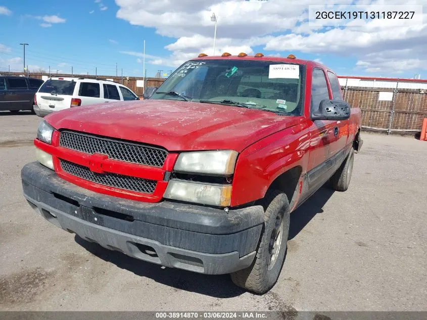 2003 Chevrolet Silverado 1500 Ls VIN: 2GCEK19T131187227 Lot: 38914870