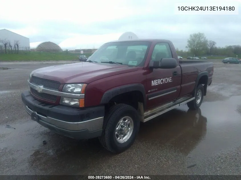 2003 Chevrolet Silverado 2500Hd Ls VIN: 1GCHK24U13E194180 Lot: 39273680