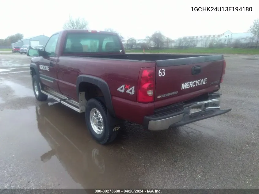 2003 Chevrolet Silverado 2500Hd Ls VIN: 1GCHK24U13E194180 Lot: 39273680