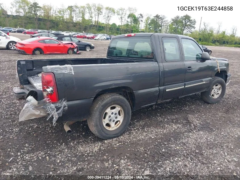 2003 Chevrolet Silverado 1500 Ls VIN: 1GCEK19T63E244858 Lot: 38433689