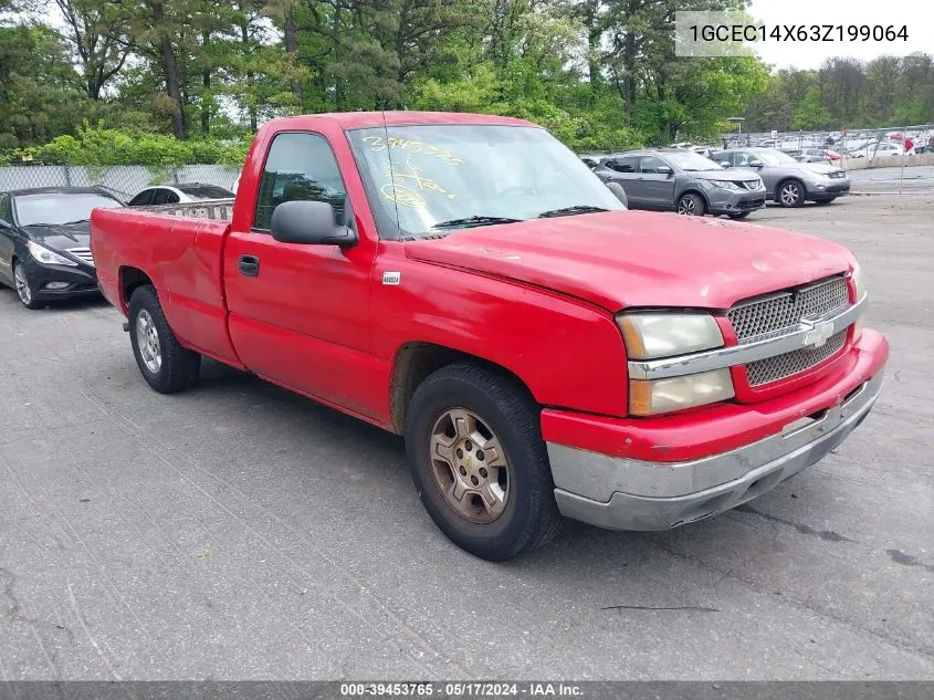 2003 Chevrolet Silverado 1500 Work Truck VIN: 1GCEC14X63Z199064 Lot: 39453765