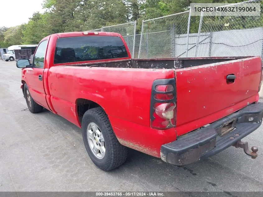 2003 Chevrolet Silverado 1500 Work Truck VIN: 1GCEC14X63Z199064 Lot: 39453765