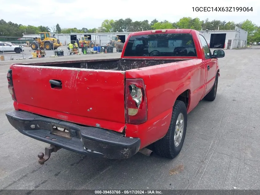 2003 Chevrolet Silverado 1500 Work Truck VIN: 1GCEC14X63Z199064 Lot: 39453765