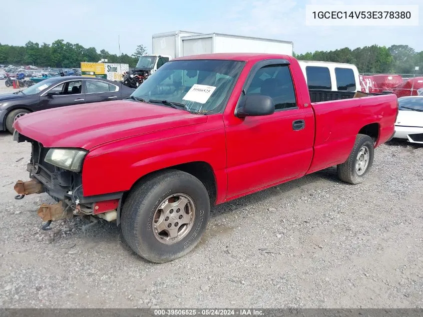 2003 Chevrolet Silverado 1500 Work Truck VIN: 1GCEC14V53E378380 Lot: 39506525