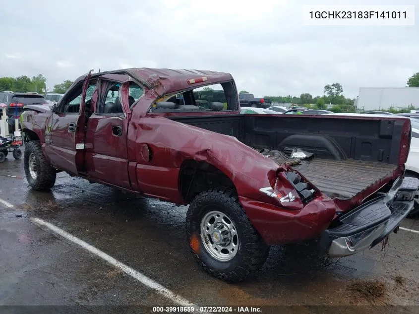 2003 Chevrolet Silverado 2500Hd Lt VIN: 1GCHK23183F141011 Lot: 39918659