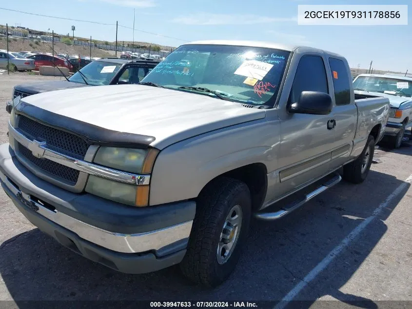 2003 Chevrolet Silverado 1500 Ls VIN: 2GCEK19T931178856 Lot: 39947633