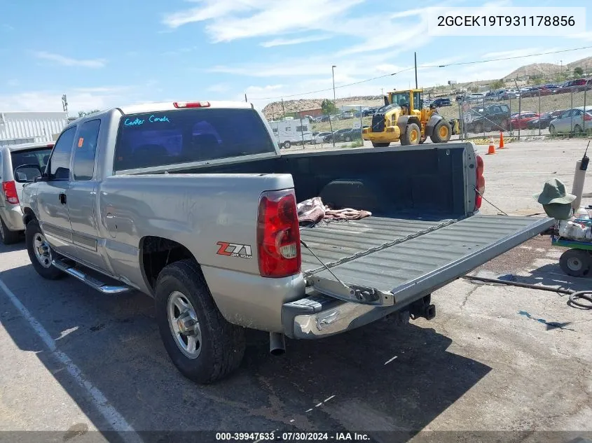 2003 Chevrolet Silverado 1500 Ls VIN: 2GCEK19T931178856 Lot: 39947633