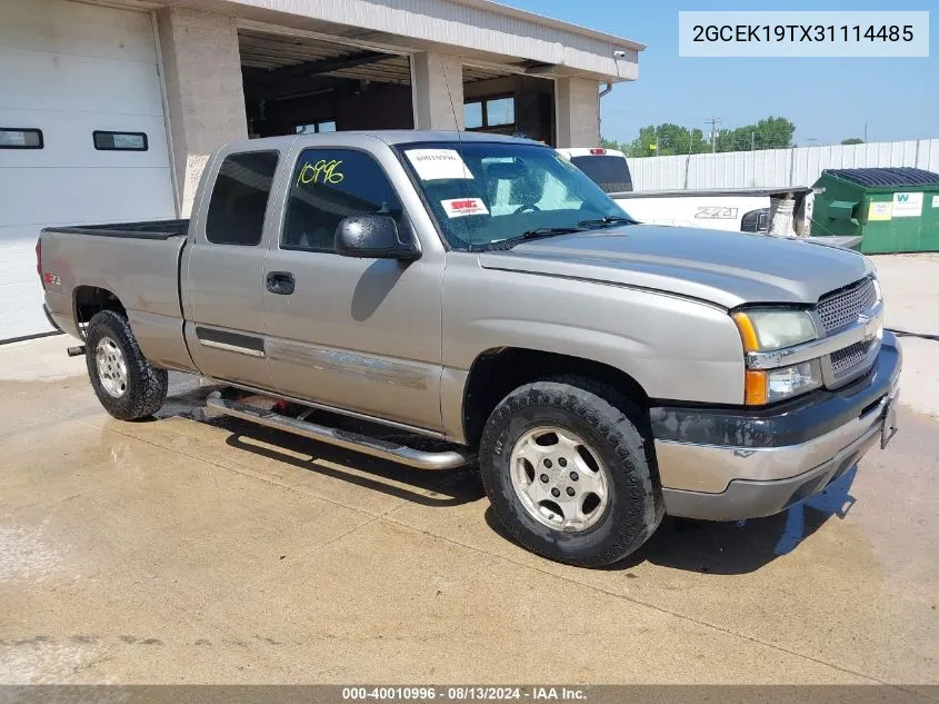 2003 Chevrolet Silverado 1500 Lt VIN: 2GCEK19TX31114485 Lot: 40010996