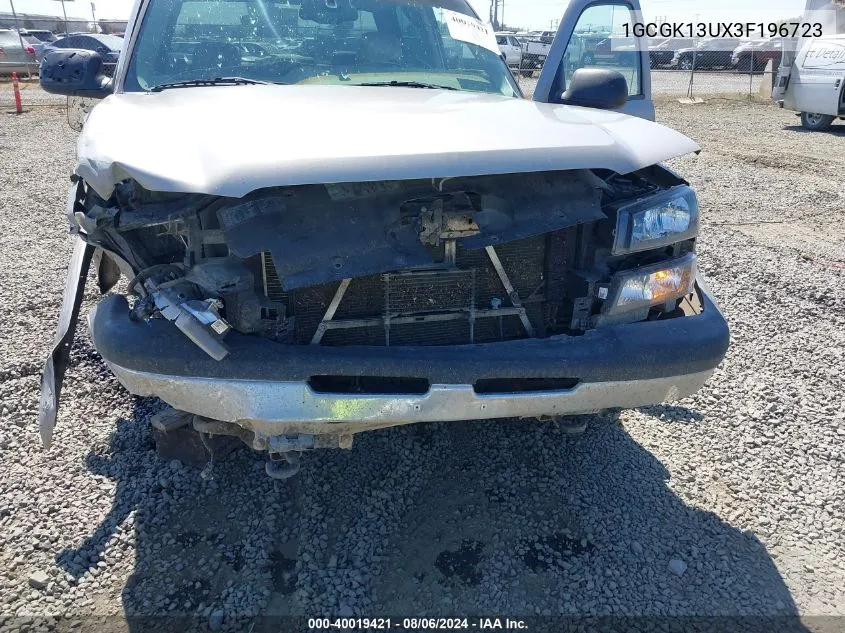 2003 Chevrolet Silverado 1500Hd Lt VIN: 1GCGK13UX3F196723 Lot: 40019421