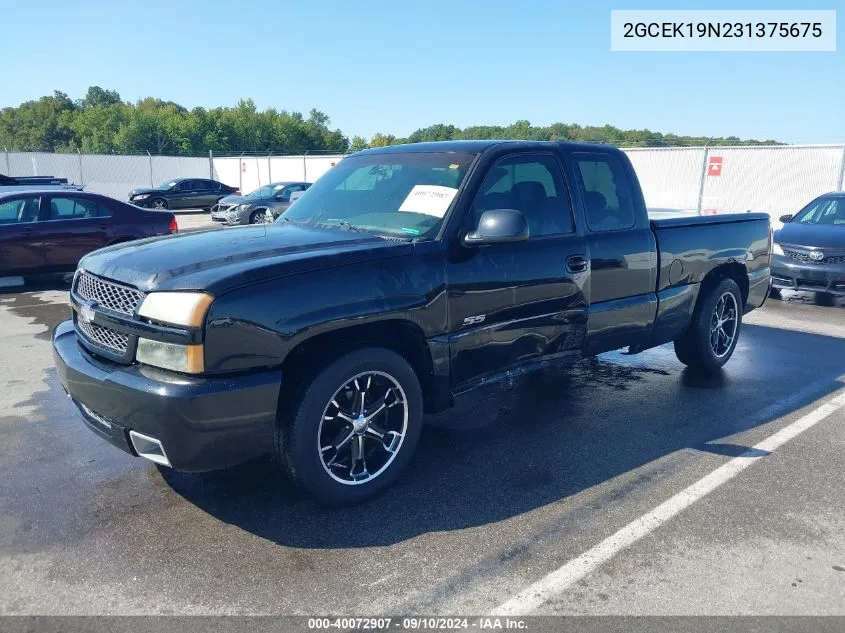 2003 Chevrolet Silverado Ss Ss VIN: 2GCEK19N231375675 Lot: 40072907