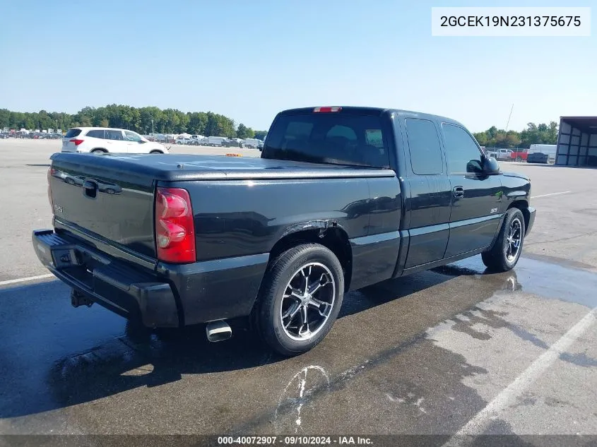 2003 Chevrolet Silverado Ss Ss VIN: 2GCEK19N231375675 Lot: 40072907