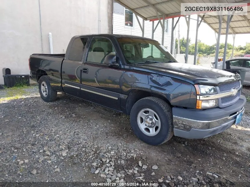 2GCEC19X831166486 2003 Chevrolet Silverado 1500 Work Truck