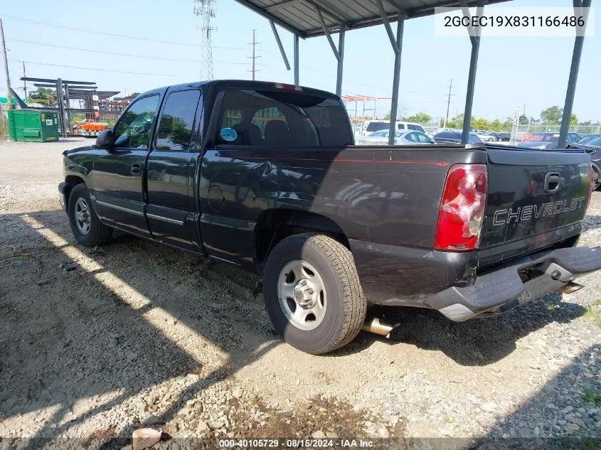 2003 Chevrolet Silverado 1500 Work Truck VIN: 2GCEC19X831166486 Lot: 40105729