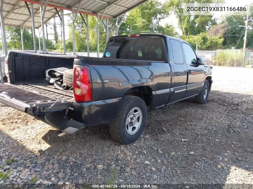 2003 Chevrolet Silverado 1500 Work Truck VIN: 2GCEC19X831166486 Lot: 40105729