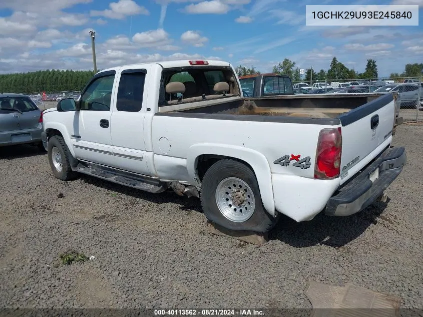 2003 Chevrolet Silverado 2500Hd Ls VIN: 1GCHK29U93E245840 Lot: 40113562