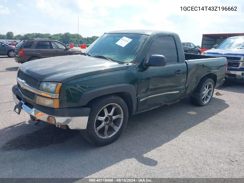 2003 Chevrolet Silverado 1500 VIN: 1GCEC14T43Z196662 Lot: 40410827