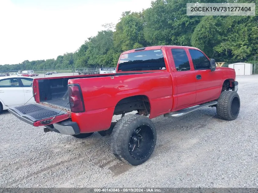 2003 Chevrolet Silverado 1500 VIN: 2GCEK19V731277404 Lot: 40143845